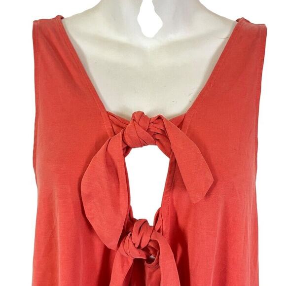 Red by BKE The Buckle Womens Tie Front Casual Modal Knit Sleeveless Dress sz XL - Picture 7 of 16